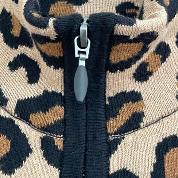 Rachel Zoe Leopard Print Zip Up Cardigan - Picture 4 of 7